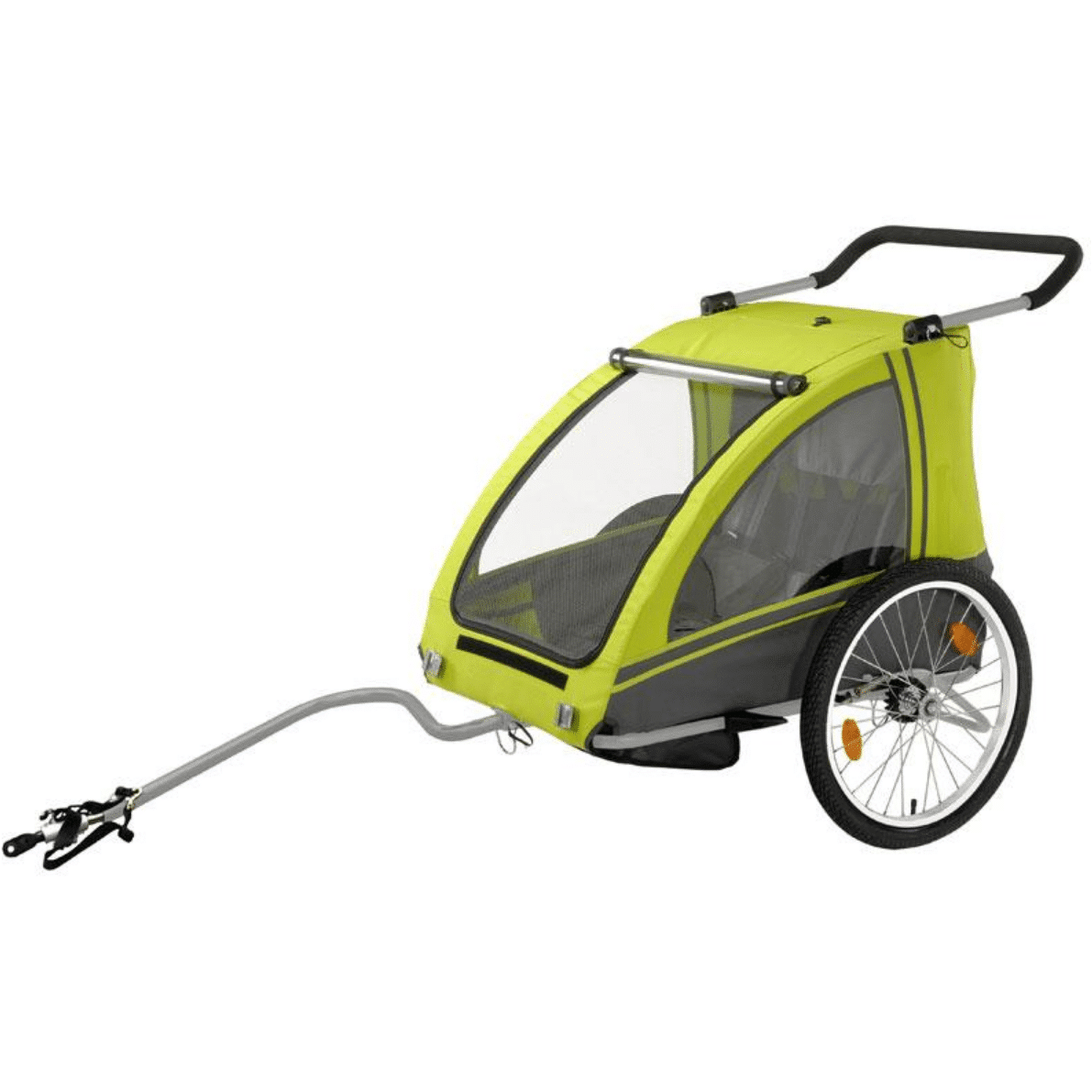 Fietskar Byken 2 Kids Groen-Trailer Fietskar Byken 2 Kids Groen-Trailer
